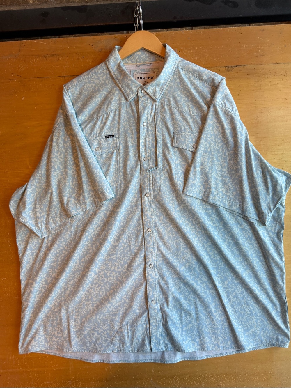 Poncho Blue Floral Casual Button-Down Shirt